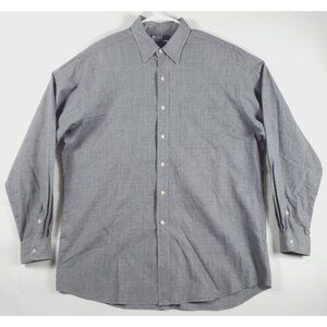 Polo By Ralph Lauren Lowell Sport Shirt Mens Large Gray Two-Ply Cotton